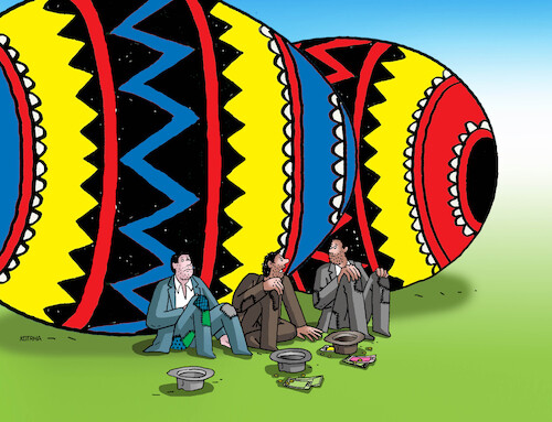 Cartoon: zobroobro (medium) by Lubomir Kotrha tagged easter,holidays,eggs,easter,holidays,eggs