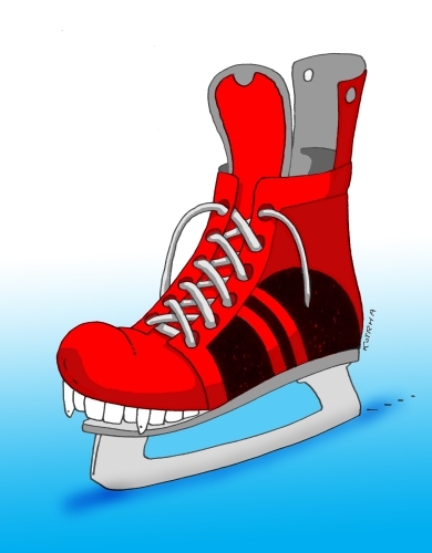Cartoon: zuby (medium) by Lubomir Kotrha tagged ice,hockey