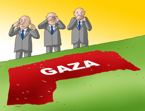 Cartoon: GAZA 6x (medium) by Lubomir Kotrha tagged gaza,palestina,israel,hamas,war,gaza,palestina,israel,hamas,war