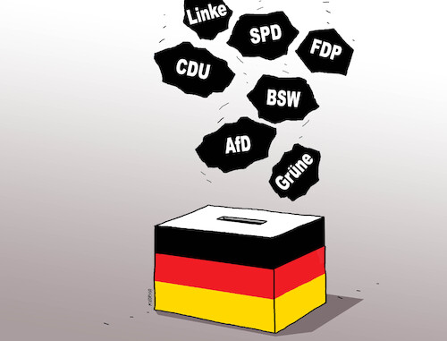 Cartoon: Germany elections 3 (medium) by Lubomir Kotrha tagged germany,elections,germany,elections