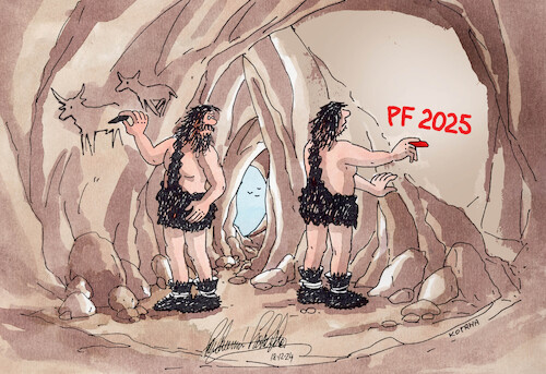 Cartoon: Happy New Year PF 2025 (medium) by Lubomir Kotrha tagged happy,new,year,pf,2025,happy,new,year,pf,2024