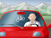Cartoon: autocyclo (small) by Lubomir Kotrha tagged roads,highway,cars,cyclists,bicycles,vacation,time