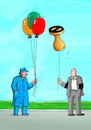Cartoon: balons22 (small) by Lubomir Kotrha tagged balloons