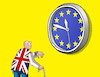 Cartoon: brexitime (small) by Lubomir Kotrha tagged brexit,eu,euro,libra,dollar,brussel,london