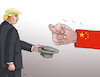 Cartoon: chinafig (small) by Lubomir Kotrha tagged trump,usa,iran,war,china,world