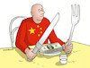 Cartoon: chinaobed (small) by Lubomir Kotrha tagged china,usa