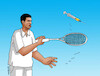 Cartoon: dokovic (small) by Lubomir Kotrha tagged tennis,vaccine,novak,djokovic,australia