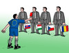 Cartoon: euredcard (small) by Lubomir Kotrha tagged refugees,quotes,europe,germany,eu,usa,euro,world