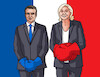Cartoon: France elections 2024 (small) by Lubomir Kotrha tagged france,elections,macron,le,pen