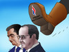 Cartoon: frontslap (small) by Lubomir Kotrha tagged france,vote,elections,marine,le,pen,national,hollande,sarkozy