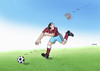 Cartoon: futsuarez (small) by Lubomir Kotrha tagged football,soccer