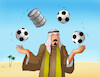 Cartoon: futzongler (small) by Lubomir Kotrha tagged qatar,football,championships