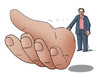 Cartoon: greehand (small) by Lubomir Kotrha tagged greece,eu,referendum,syriza,tsipras,ecb,reforms,money,debt,euro