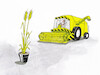 Cartoon: harvest grain mowing (small) by Lubomir Kotrha tagged harvest,grain,mowing
