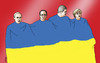 Cartoon: minsk (small) by Lubomir Kotrha tagged ukraine,minsk,putin,merkel,hollande,poroshenko,kyev,peace,war