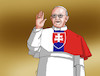 Cartoon: papevlajk (small) by Lubomir Kotrha tagged vatican,pope,francis,visit,slovakia