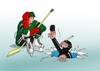 Cartoon: potapac (small) by Lubomir Kotrha tagged ice,hockey