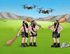 Cartoon: pradrony (small) by Lubomir Kotrha tagged prehistoric,humans,drones