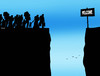 Cartoon: priepast (small) by Lubomir Kotrha tagged refugees,welcome,europe,afrika,germany,merkel,world