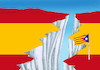 Cartoon: spainkatal (small) by Lubomir Kotrha tagged catalonia,refererendum,independence,spain,europa,barcelona,madrid