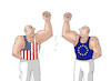 Cartoon: svaly (small) by Lubomir Kotrha tagged usa,money,dollar,dow,jones,wall,street,europe,euro