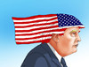 Cartoon: trumphairflag (small) by Lubomir Kotrha tagged hillary clinton donald trump usa elections