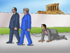Cartoon: tsimerholl2 (small) by Lubomir Kotrha tagged greece,eu,referendum,syriza,tsipras,ecb,reforms,money,debt,euro