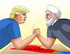 Cartoon: usairan (small) by Lubomir Kotrha tagged iraq,usa,iran,war,trump,ruhani