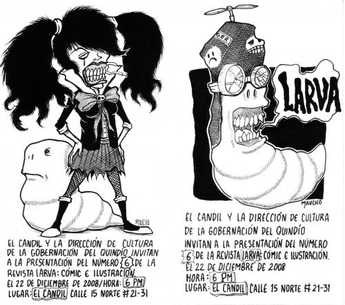 Cartoon: invitaciones parte uno (medium) by maucho tagged larvas