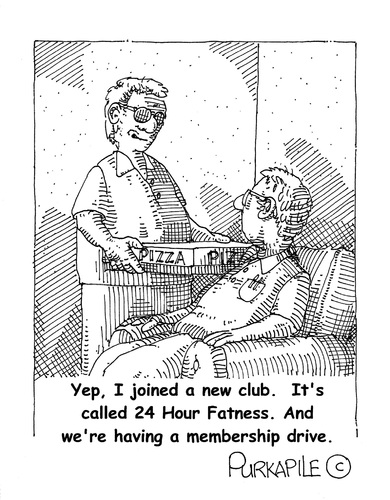 Cartoon: 24 hour fatness (medium) by armadillo tagged food,pizza,fat