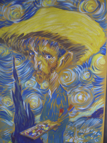 Cartoon: Vincent Van Gogh (medium) by SAPIENS tagged cartoon,drawing,colour