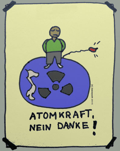 Cartoon: Nuclear Power (medium) by zeichenstift tagged nuclear,atomkraft,energie,zukunft,future,japan
