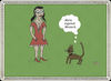 Cartoon: Mein Mensch (small) by zeichenstift tagged cat,human,pet,katze,frau