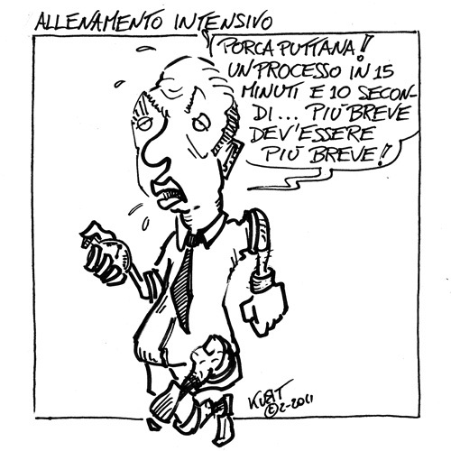 Cartoon: Allenamento intensivo (medium) by kurtsatiriko tagged alfano,processo,breve