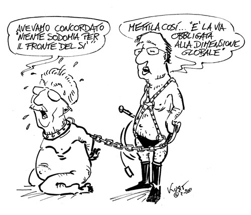 Cartoon: Avevamo concordato... (medium) by kurtsatiriko tagged marchionne,fiat,bonanni