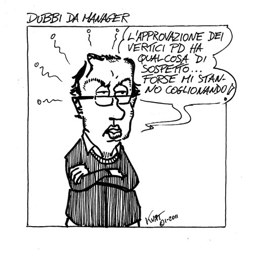 Cartoon: Dubbi da manager (medium) by kurtsatiriko tagged marchionne