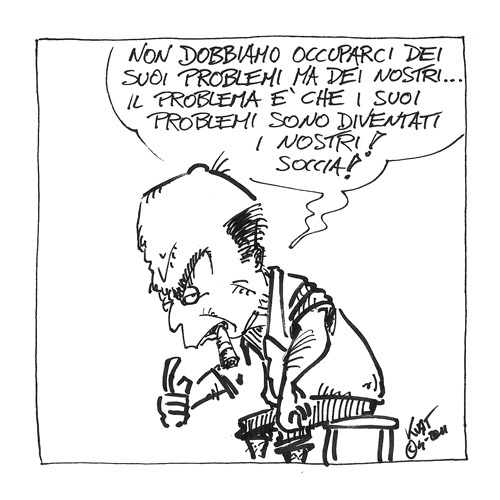 Cartoon: Problemi nostri (medium) by kurtsatiriko tagged bersani