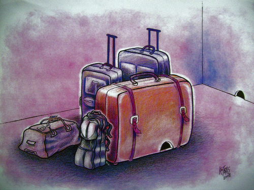 Cartoon: reisen-travel (medium) by kotbas tagged koffer,reise,maus