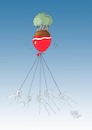 Cartoon: ecology (small) by kotbas tagged tree,egology,forest,danger,environment,balloon,climate