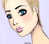 Cartoon: blush (small) by naths tagged make,up,blush,girl,cute,face,serious,pink,blue,eyes,blond