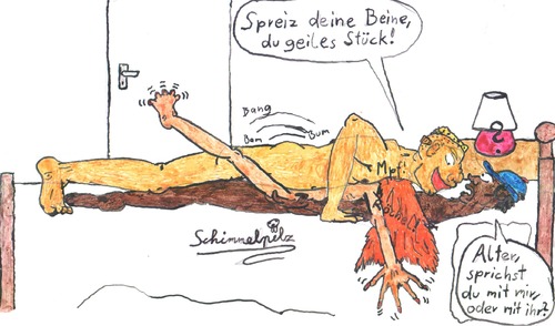 Cartoon: Das Erotische am Gangbang (medium) by Schimmelpelz-pilz tagged gangbang,gruppensex,dreier,threesome