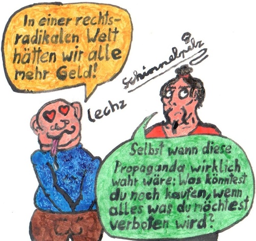 Cartoon: Freiheit zu verkaufen (medium) by Schimmelpelz-pilz tagged afd,alternative,für,deutschland,nazi,nazis,neonazi,neonazis,rechtsradikal,rechts,rechtsextrem,rechtsextremist,propaganda,geld,geldgier,wohlhaben,right,winged,wing,radical,extremist,konservativ,conservative,money,greed