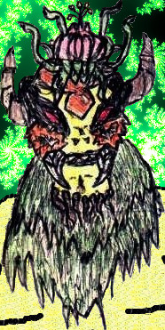 Cartoon: Plant Demon - Pflanzendämon (medium) by Schimmelpelz-pilz tagged plant,demon,monster,creature,being,pflanze,dämon,kreatur,bestie,fantasy,phantasie,wesen,phantasiewesen,fantasiewesen,fantasie