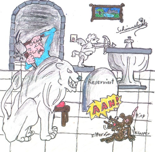 Cartoon: Steinmetzleidenschaft (medium) by Schimmelpelz-pilz tagged beruf,steinmetz,kunst,bildhauer