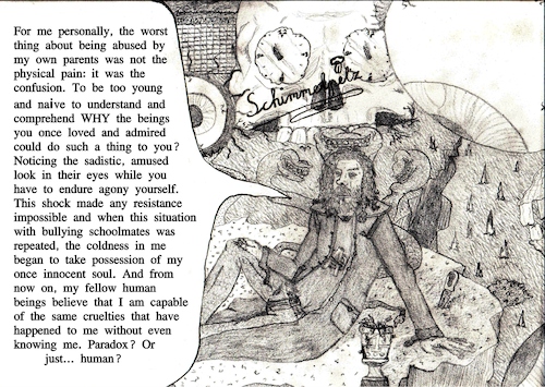 Cartoon: Vertrauensbruch (medium) by Schimmelpelz-pilz tagged missbrauch,abuse,vertrauen,trust,eltern,parents,traumatisches,familienumfeld,traumatic,family,environment,trauma,kindheit,childhood,past,vergangenheit,erinnerung,erinnerungen,memory,memories,distrust,misstrauen