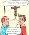 Cartoon: downfall of the vatican I (small) by Schimmelpelz-pilz tagged pedophile,pedophilia,jesus,christ,christian,christians,catholic,diapers,cross,crucifix,priest,priests,believer,believers