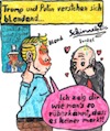 Cartoon: Trump und Putins Freundschaft (small) by Schimmelpelz-pilz tagged donald trump vladimir putin glatze haarausfall freundschaft bf