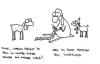 Cartoon: Adoptiert. (small) by puvo tagged schaf,adoptiert,mutter,stricken,wolle