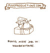 Cartoon: Drohbrieftaube. (small) by puvo tagged taube,dove,brief,mail,post,letter,drohbrief,job,arbeit,mies