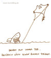 Cartoon: Rochensteigen. (small) by puvo tagged rochen,drachen,herbst,meer,hai,fisch,manta,kite,autumn,wortspiel,play,word